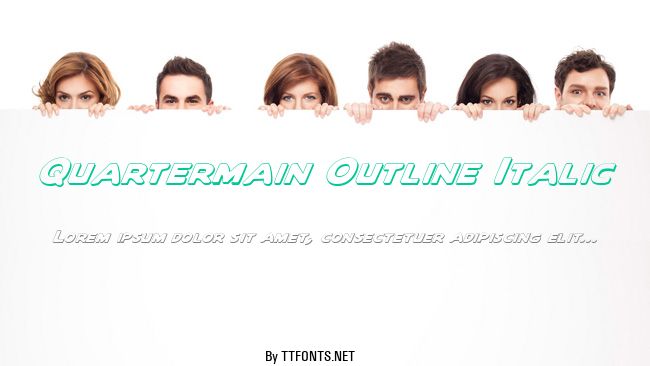 Quartermain Outline Italic example